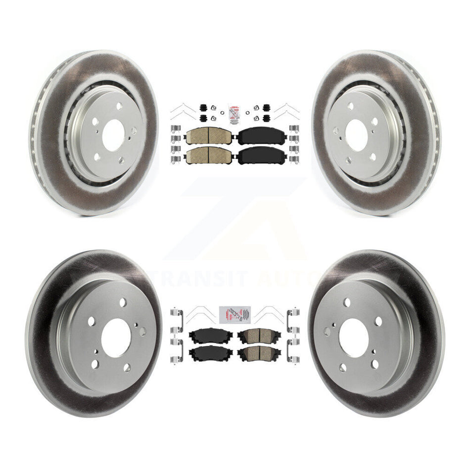 Front Rear Ceramic Pads And Coated Disc Brake Rotors Kit For Toyota Camry Avalon TRD KGA-101229