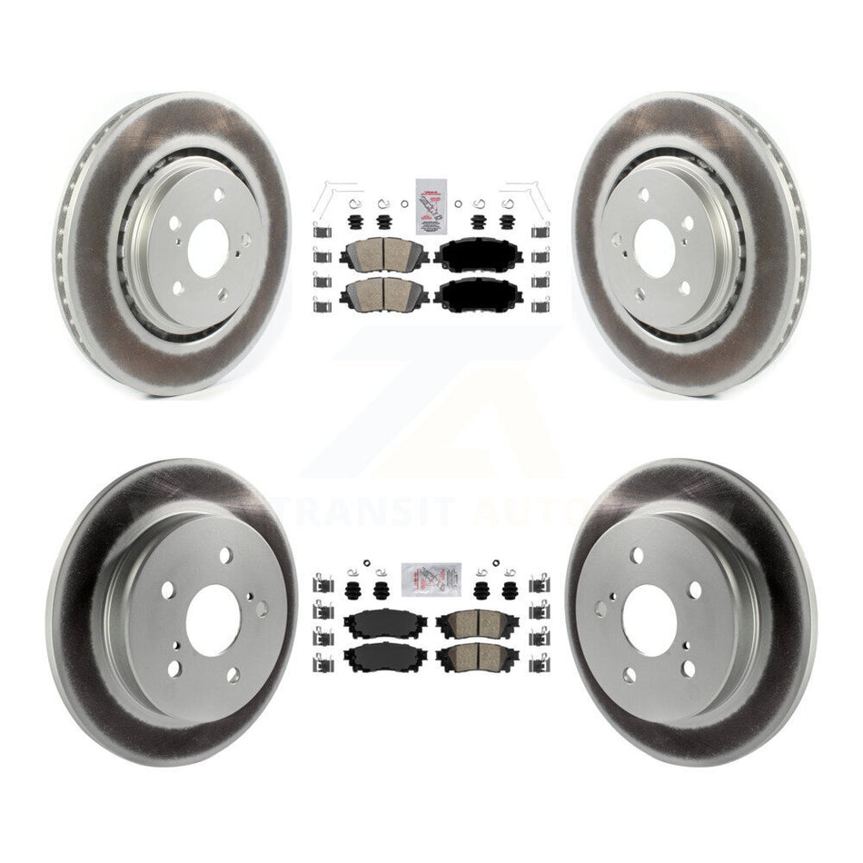 Front Rear Ceramic Pad Coated Brake Rotors Kit For 2020 Toyota Camry XSE With TRD Package KGA-101234
