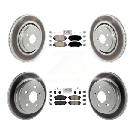 Front Rear Ceramic Pad Coated Brake Rotors Kit For 2020 Toyota Camry XSE With TRD Package KGA-101236