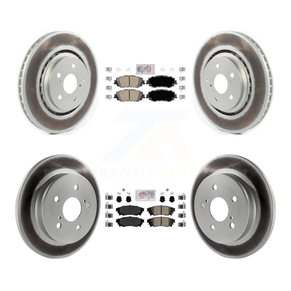 Front Rear Ceramic Pad Coated Brake Rotors Kit For 2020 Toyota Camry XSE With TRD Package KGA-101236