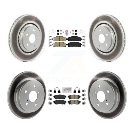Front Rear Ceramic Pads And Coated Disc Brake Rotors Kit For Toyota Camry Avalon TRD KGA-101237