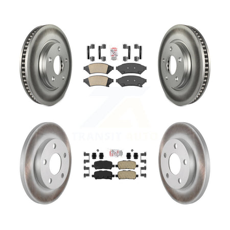 Front Rear Ceramic Pad Coat Brake Rotors Kit For Buick LaCrosse Pontiac Grand Prix Allure KGA-101245