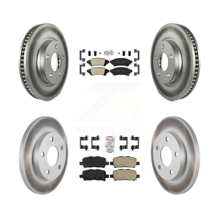Front Rear Ceramic Pad Coat Brake Rotors Kit For Buick LaCrosse Pontiac Grand Prix Allure KGA-101246