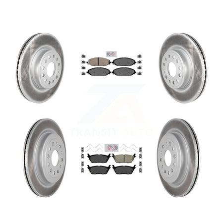 Front Rear Ceramic Pads And Coated Disc Brake Rotors Kit For Ram 1500 KGA-101249