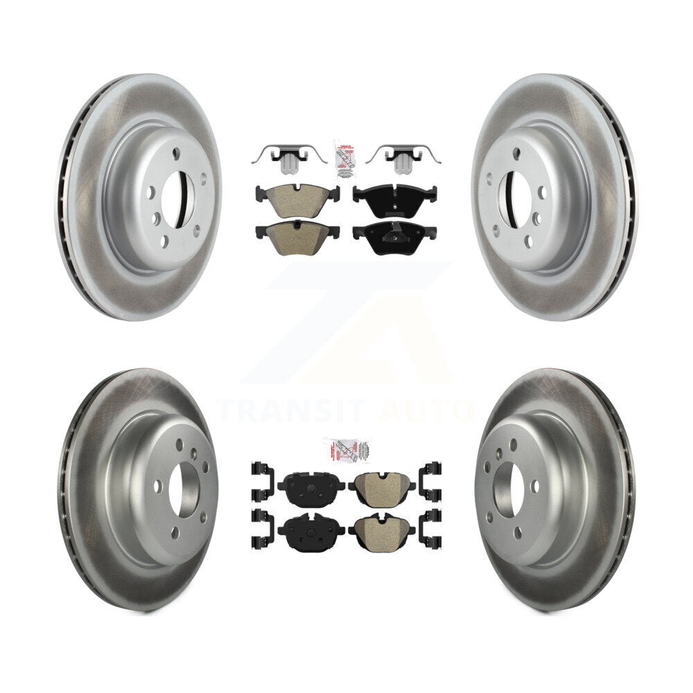Front Rear Semi-Metallic Pads And Coated Disc Brake Rotors Kit For BMW 528i xDrive KGA-101253