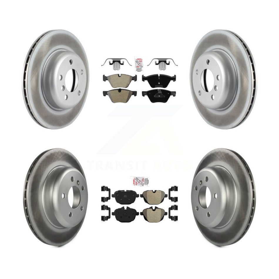 Front Rear Semi-Metallic Pads And Coated Disc Brake Rotors Kit For BMW 528i xDrive KGA-101253