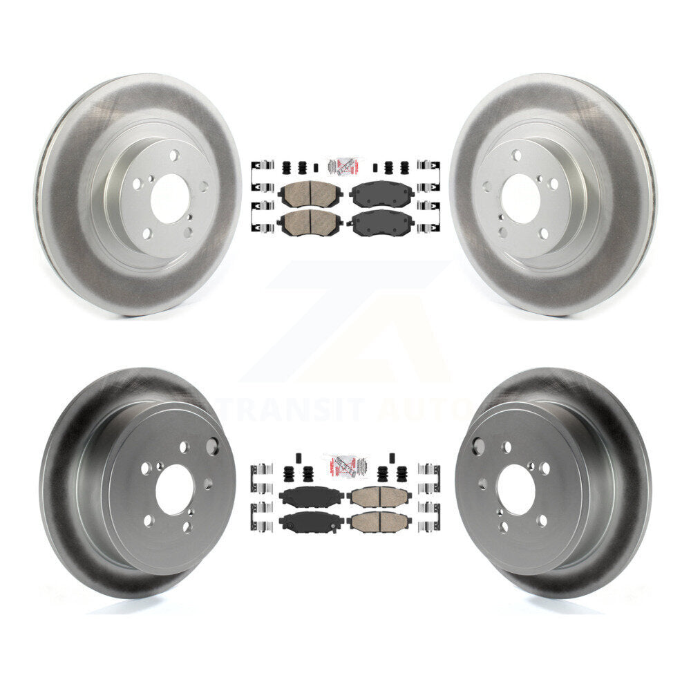 Front Rear Ceramic Pad Coated Brake Rotors Kit For Subaru Outback Impreza Legacy Forester KGA-101259