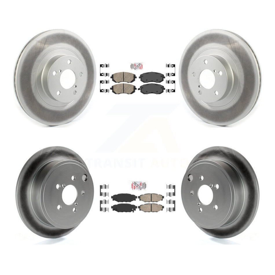 Front Rear Ceramic Pad Coated Brake Rotors Kit For Subaru Outback Impreza Legacy Forester KGA-101260