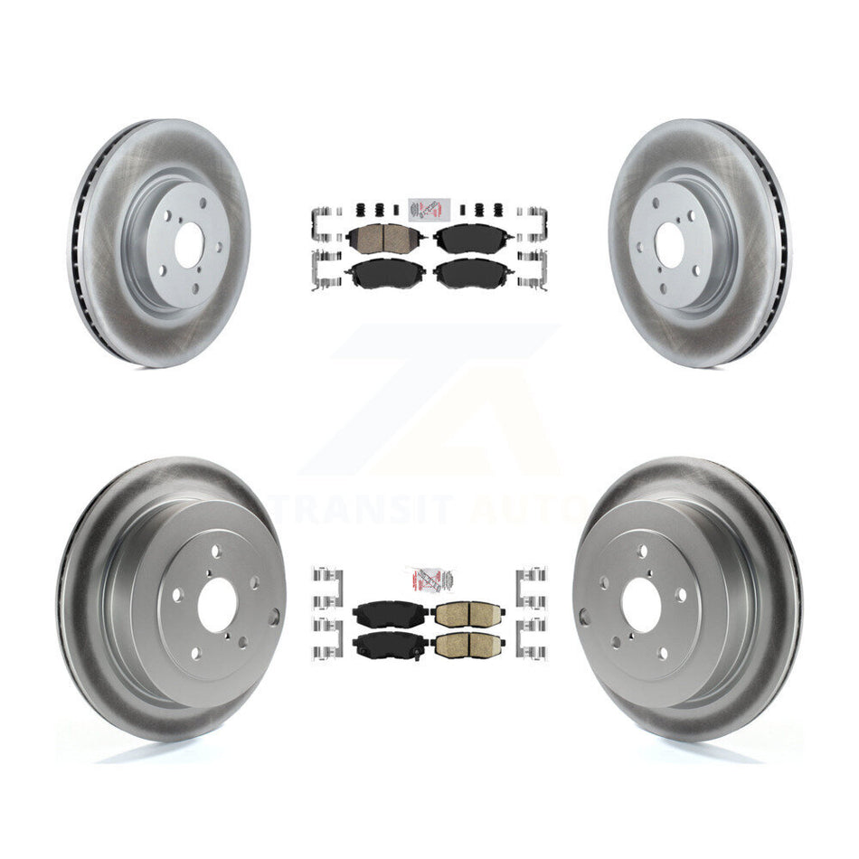 Front Rear Ceramic Pads And Coated Disc Brake Rotors Kit For Subaru Tribeca B9 KGA-101262