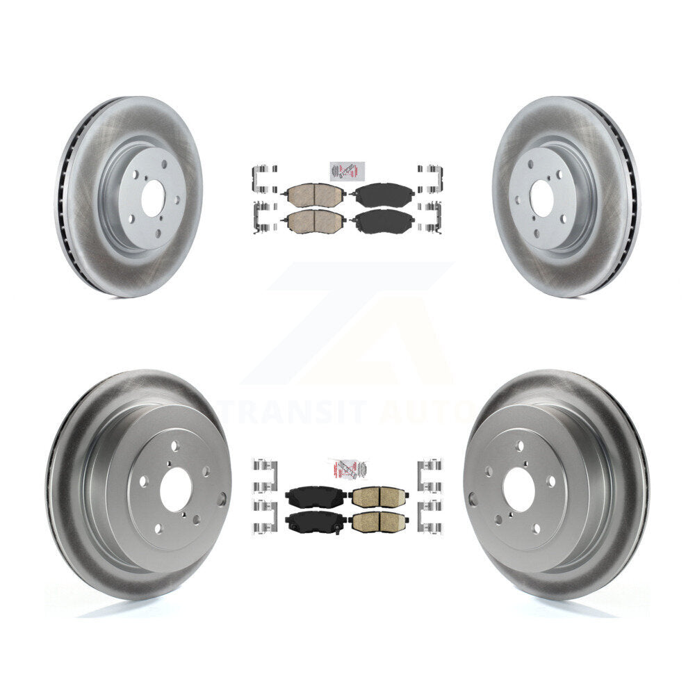 Front Rear Ceramic Pads And Coated Disc Brake Rotors Kit For Subaru Tribeca B9 KGA-101263
