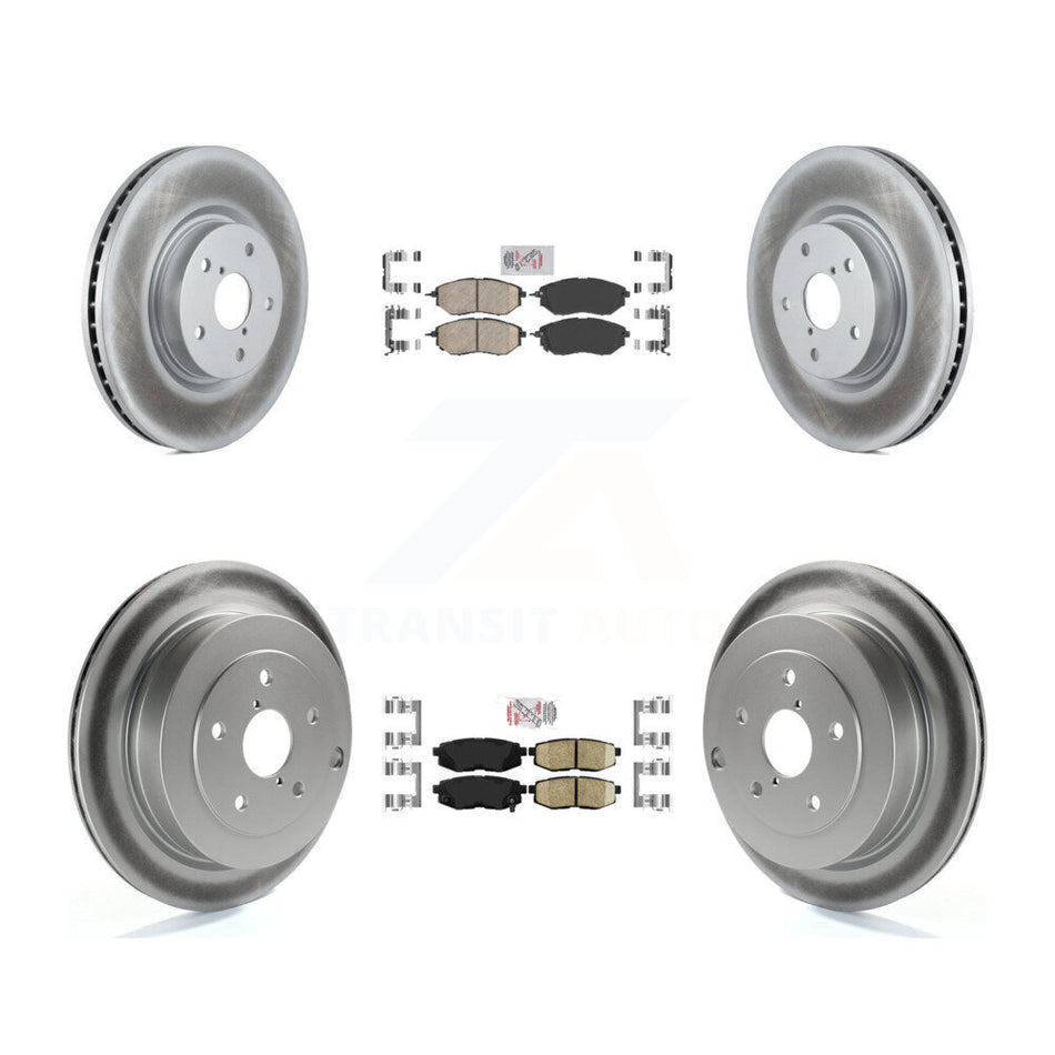 Front Rear Ceramic Pads And Coated Disc Brake Rotors Kit For Subaru Tribeca B9 KGA-101263