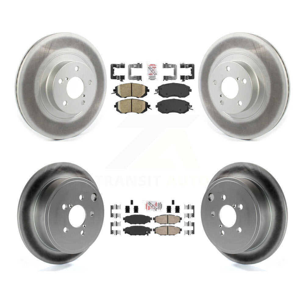 Front Rear Ceramic Pad Coated Brake Rotors Kit For Subaru Impreza Forester Outback Legacy KGA-101265