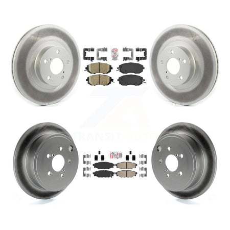 Front Rear Ceramic Pad Coated Brake Rotors Kit For Subaru Impreza Forester Outback Legacy KGA-101265