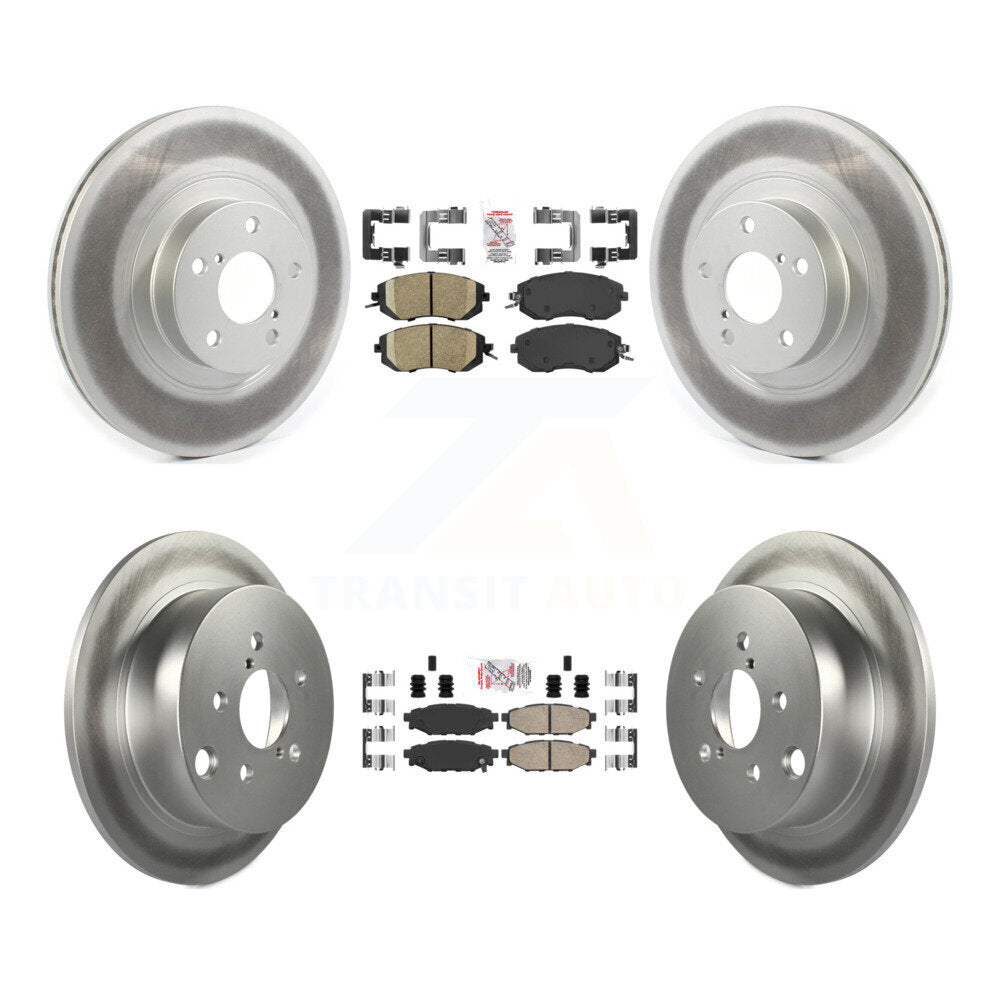 Front Rear Ceramic Pads And Coated Disc Brake Rotors Kit For Subaru Forester XV Crosstrek KGA-101270