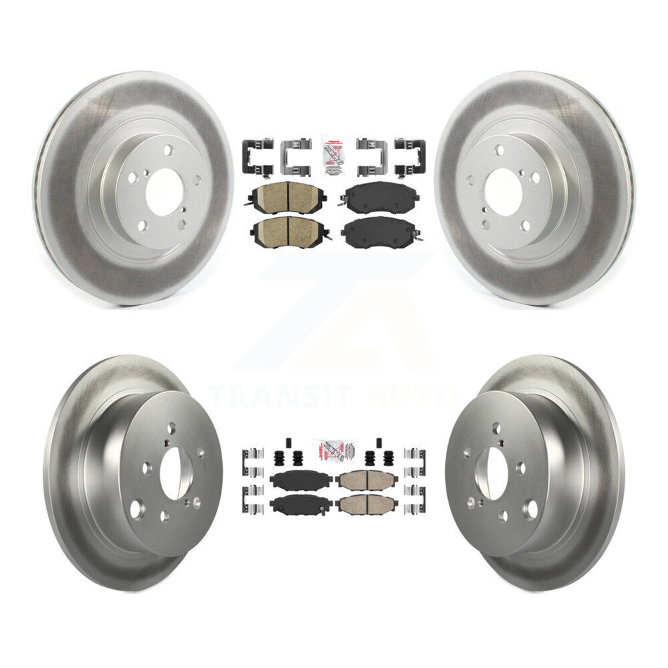 Front Rear Ceramic Pads And Coated Disc Brake Rotors Kit For Subaru Forester XV Crosstrek KGA-101270