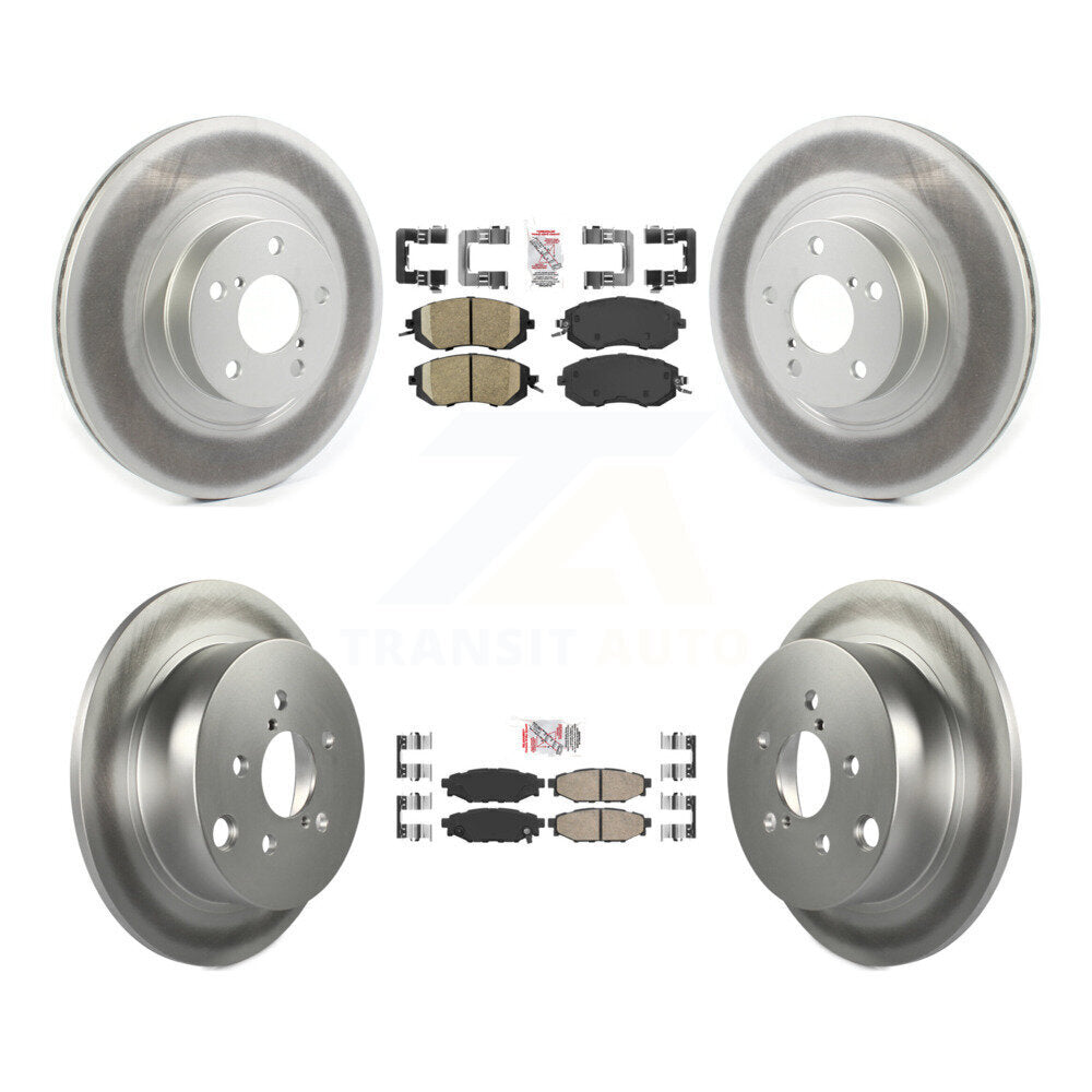 Front Rear Ceramic Pads And Coated Disc Brake Rotors Kit For Subaru Forester XV Crosstrek KGA-101271