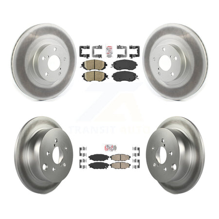 Front Rear Ceramic Pads And Coated Disc Brake Rotors Kit For Subaru Forester XV Crosstrek KGA-101271