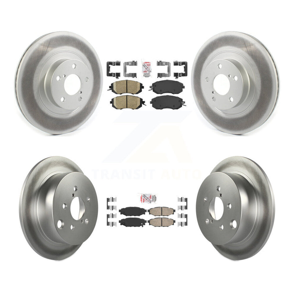Front Rear Ceramic Pads And Coated Disc Brake Rotors Kit For Subaru Forester XV Crosstrek KGA-101271