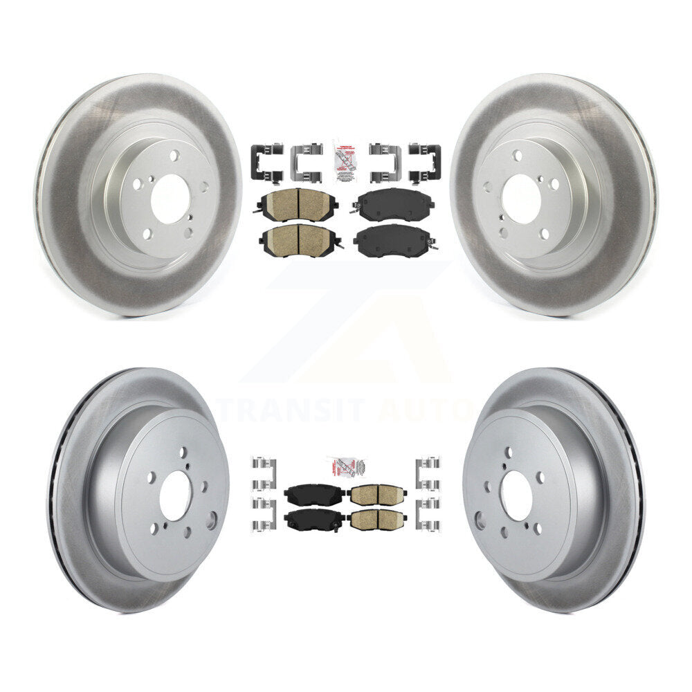 Front Rear Ceramic Pads And Coated Disc Brake Rotors Kit For Subaru BRZ Toyota 86 GR86 KGA-101272