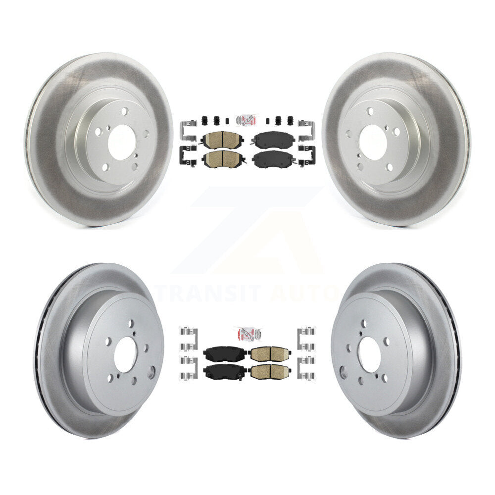 Front Rear Ceramic Pads And Coated Disc Brake Rotors Kit For Subaru BRZ Toyota 86 GR86 KGA-101273