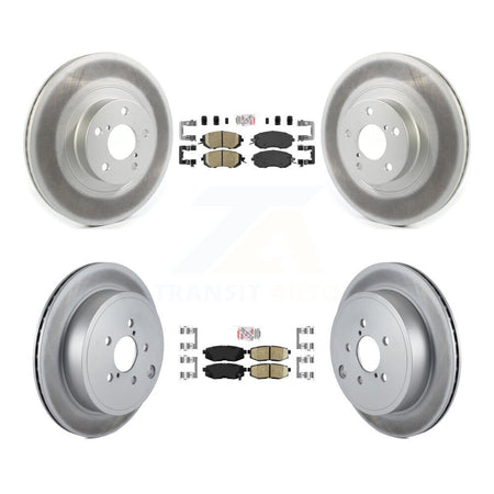 Front Rear Ceramic Pads And Coated Disc Brake Rotors Kit For Subaru BRZ Toyota 86 GR86 KGA-101273