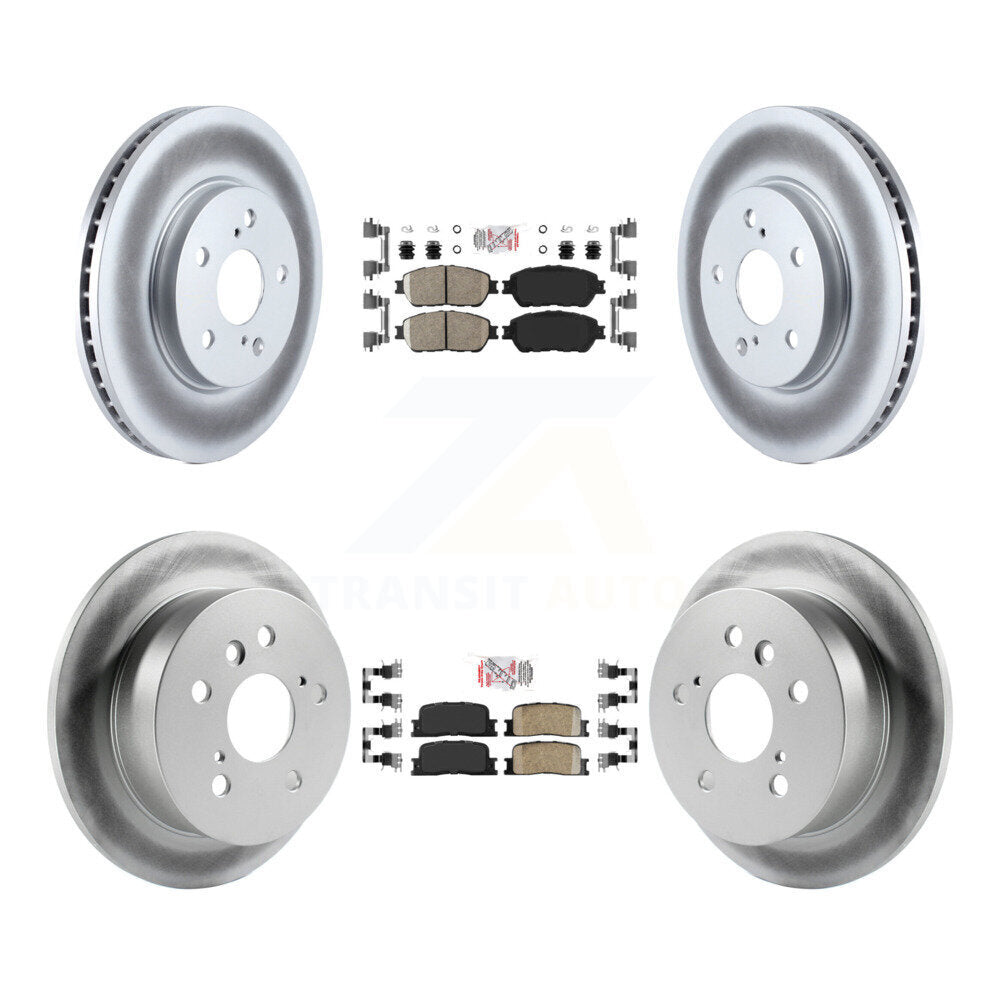 Front Rear Ceramic Pads And Coated Disc Brake Rotors Kit For 2002-2003 Lexus ES300 KGA-101280