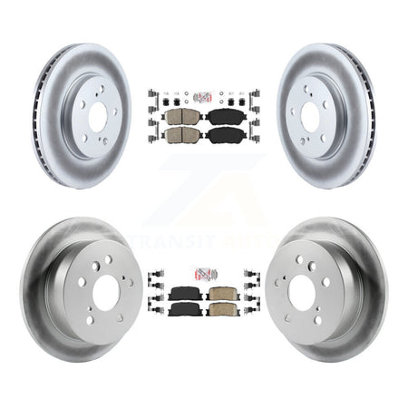 Front Rear Ceramic Pads And Coated Disc Brake Rotors Kit For 2002-2003 Lexus ES300 KGA-101280