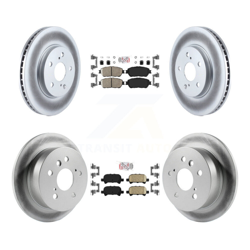 Front Rear Ceramic Pads And Coated Disc Brake Rotors Kit For Toyota Solara Avalon KGA-101286