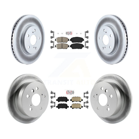 Front Rear Ceramic Pads And Coated Disc Brake Rotors Kit For Toyota Solara Avalon KGA-101287