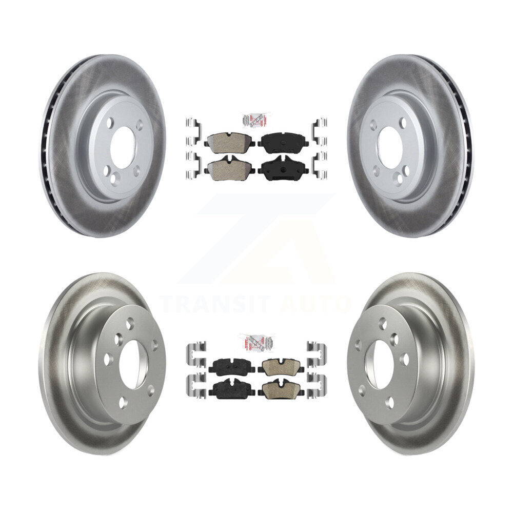 Front Semi-Metallic Rear Ceramic Pad Coat Brake Rotors Kit For 2015 Mini Cooper 2.0L/1.5L KGA-101295
