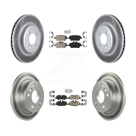 Front Semi-Metallic Rear Ceramic Pad Coat Brake Rotors Kit For 2015 Mini Cooper 2.0L/1.5L KGA-101295