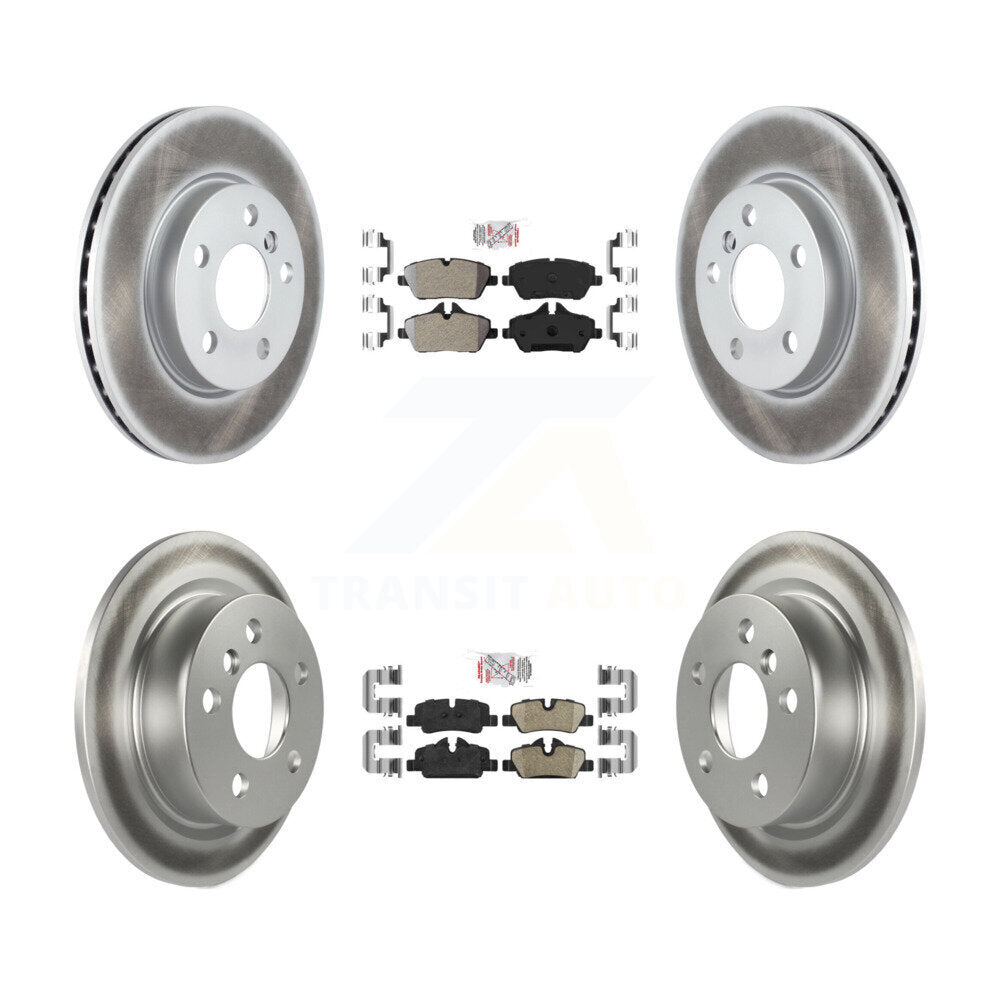 Front Semi-Metallic Rear Ceramic Pads And Coated Disc Brake Rotors Kit For Mini Cooper KGA-101296