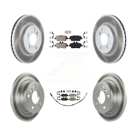 Front Semi-Metallic Rear Ceramic Pads And Coated Disc Brake Rotors Kit For Mini Cooper KGA-101300