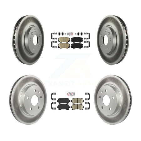 Front Rear Ceramic Pad Coated Brake Rotors Kit For Chevrolet Malibu Impala Buick LaCrosse KGA-101311