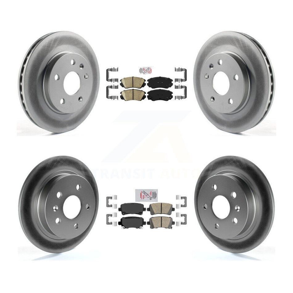 Front Rear Ceramic Pad Coat Disc Brake Rotor Kit For Chevrolet Malibu Naturally Aspirated KGA-101315