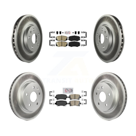 Front Rear Ceramic Pad & Coated Disc Brake Rotors Kit For Chevrolet Malibu Buick LaCrosse KGA-101317