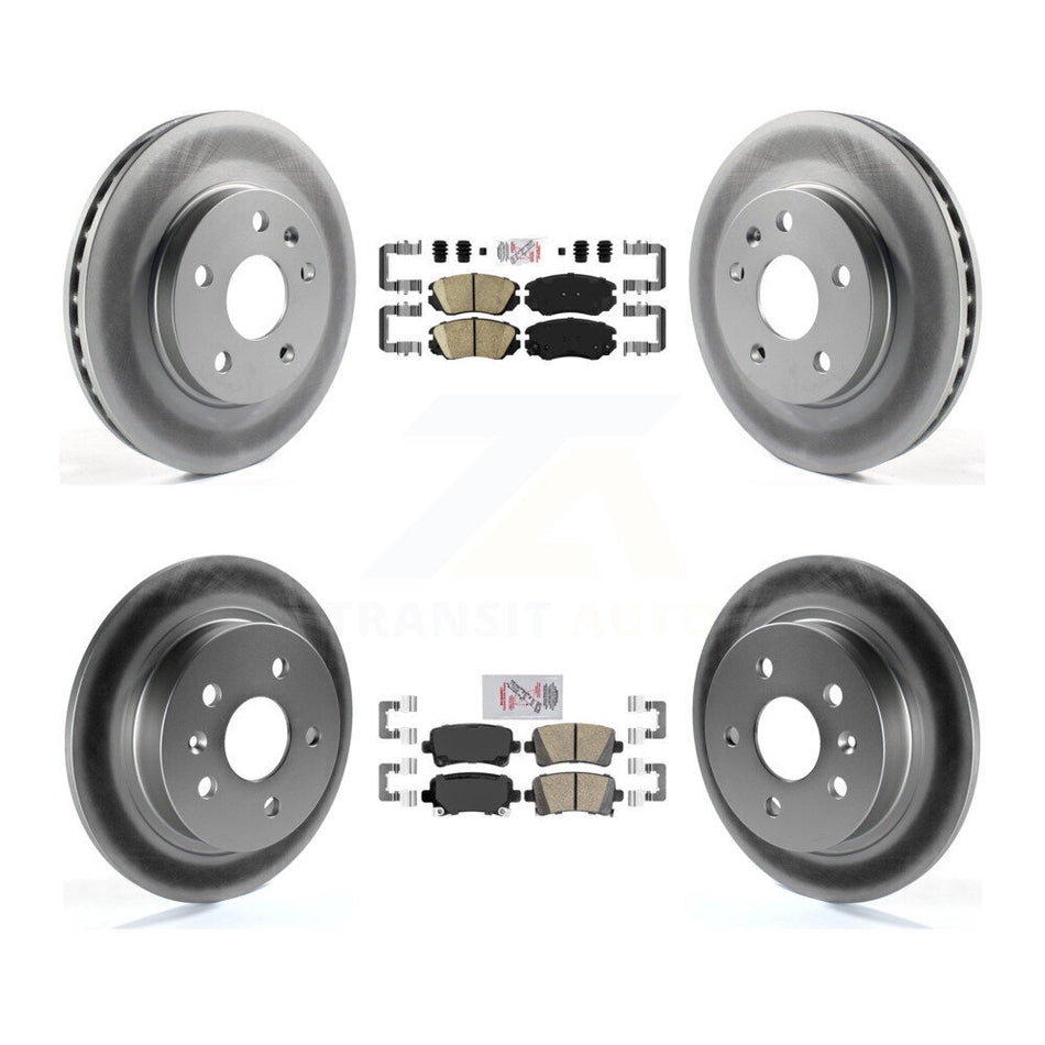 Front Rear Ceramic Pad Coat Disc Brake Rotor Kit For Chevrolet Malibu Naturally Aspirated KGA-101318