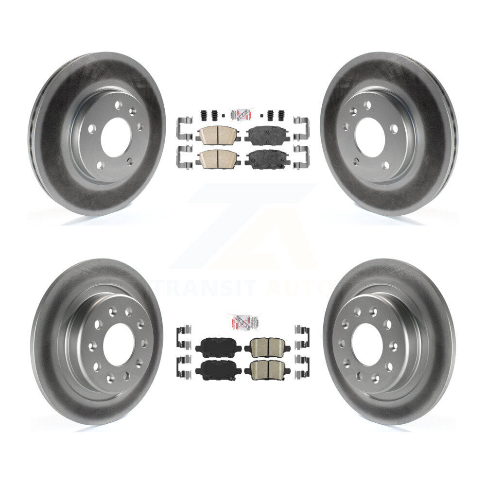 Front Rear Ceramic Pad Coat Disc Brake Rotor Kit For Chevrolet Equinox GMC Terrain Malibu KGA-101322