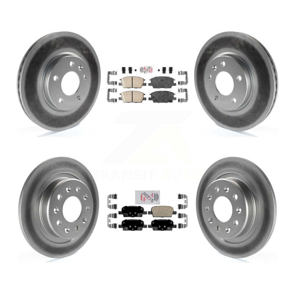 Front Rear Ceramic Pads And Coated Disc Brake Rotors Kit For Chevrolet Malibu KGA-101326