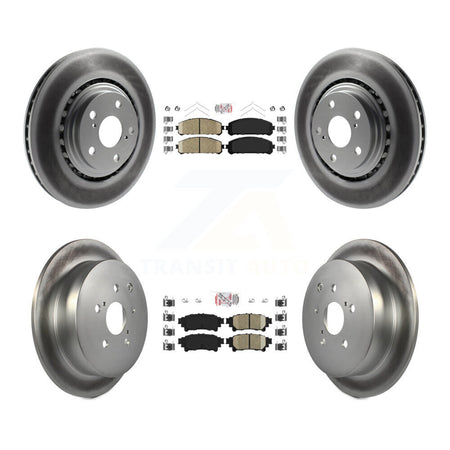 Front Rear Ceramic Pad Coat Disc Brake Rotor Kit For Toyota Sienna Highlander Lexus RX350 KGA-101331