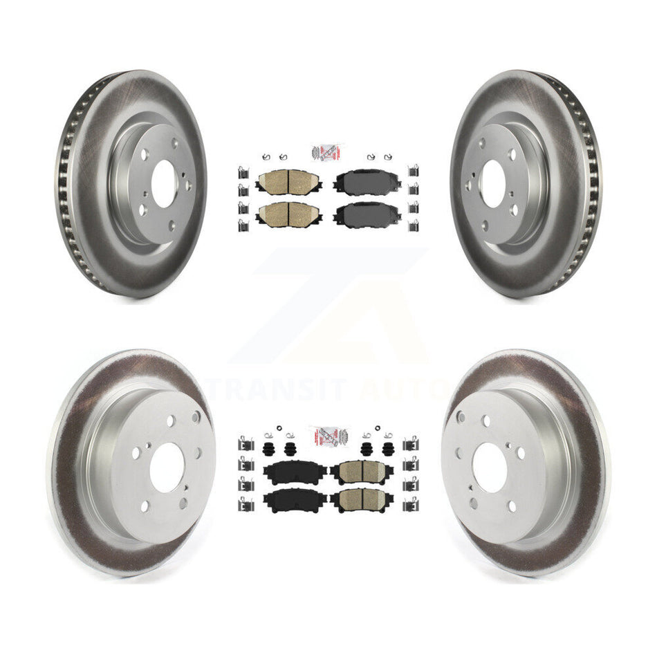 Front Rear Ceramic Pads And Coated Disc Brake Rotors Kit For 2016-2020 Toyota Mirai KGA-101345