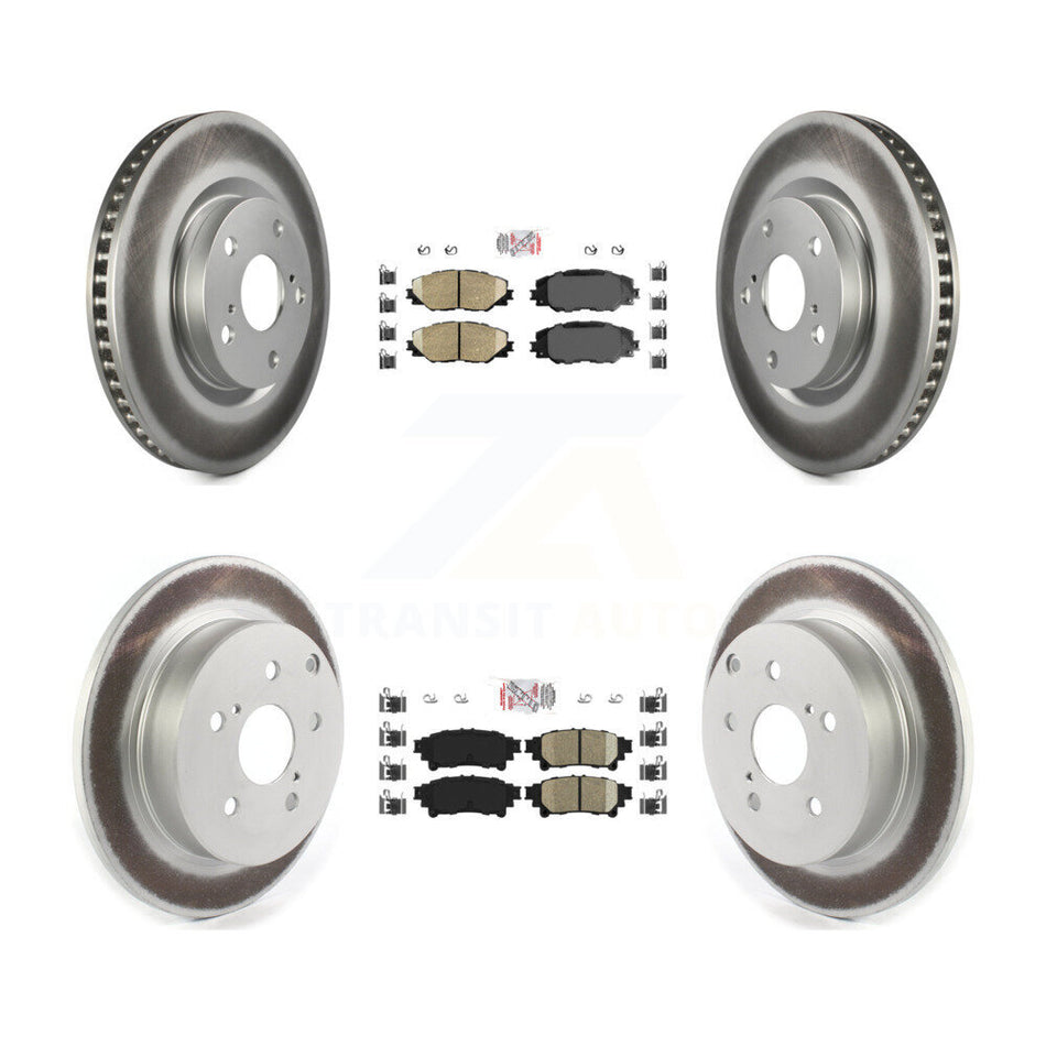 Front Rear Ceramic Pads And Coated Disc Brake Rotors Kit For 2016-2020 Toyota Mirai KGA-101347