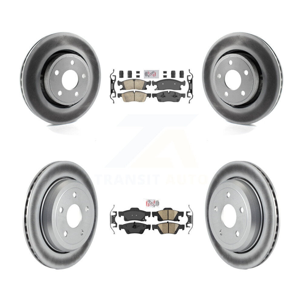 Front Rear Ceramic Pads And Coated Disc Brake Rotors Kit For Jeep Grand Cherokee WK KGA-101379