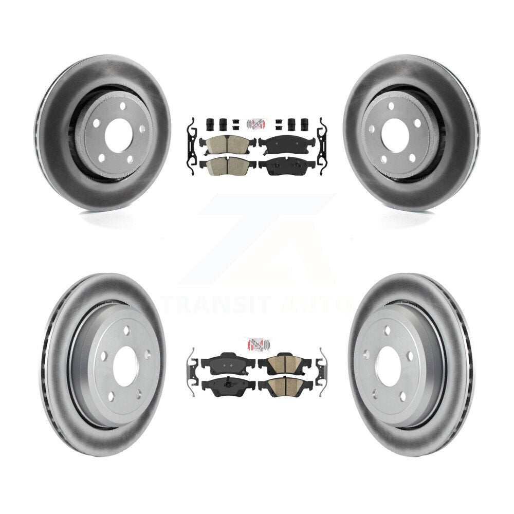 Front Rear Ceramic Pads And Coated Disc Brake Rotors Kit For Jeep Grand Cherokee WK KGA-101382