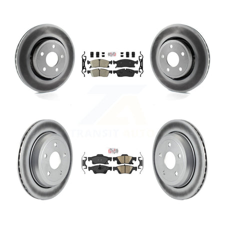 Front Rear Ceramic Pads And Coated Disc Brake Rotors Kit For Jeep Grand Cherokee WK KGA-101382