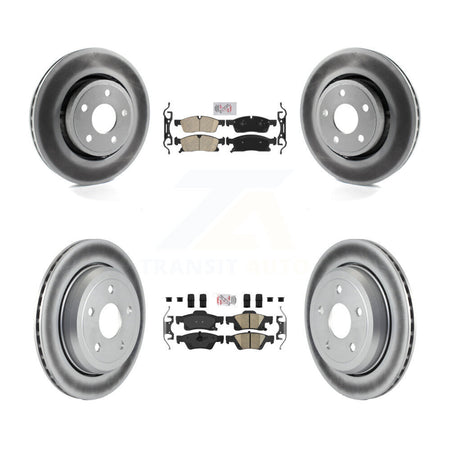 Front Rear Ceramic Pads And Coated Disc Brake Rotors Kit For Jeep Grand Cherokee WK KGA-101397