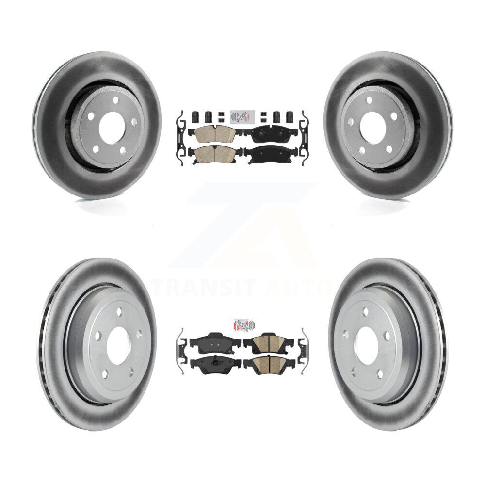 Front Rear Ceramic Pads And Coated Disc Brake Rotors Kit For Jeep Grand Cherokee WK KGA-101400