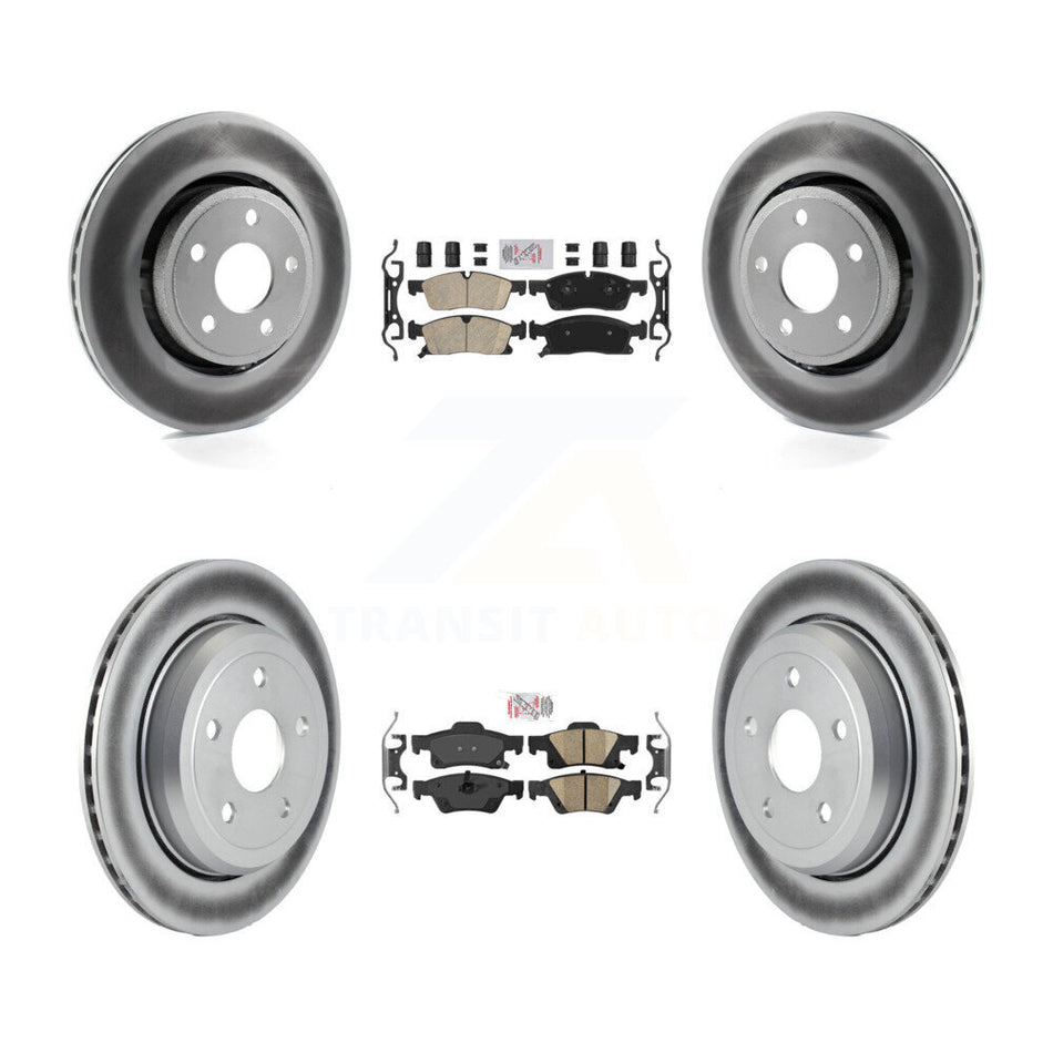 Front Rear Ceramic Pads And Coated Disc Brake Rotors Kit For Jeep Grand Cherokee WK KGA-101400