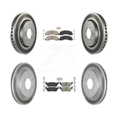 Front Rear Ceramic Pad Coated Brake Rotor Kit For Ford F-150 Expedition Lincoln Navigator KGA-101403