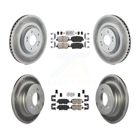 Front Rear Ceramic Pads And Coated Disc Brake Rotors Kit For Hyundai Azera KGA-101419